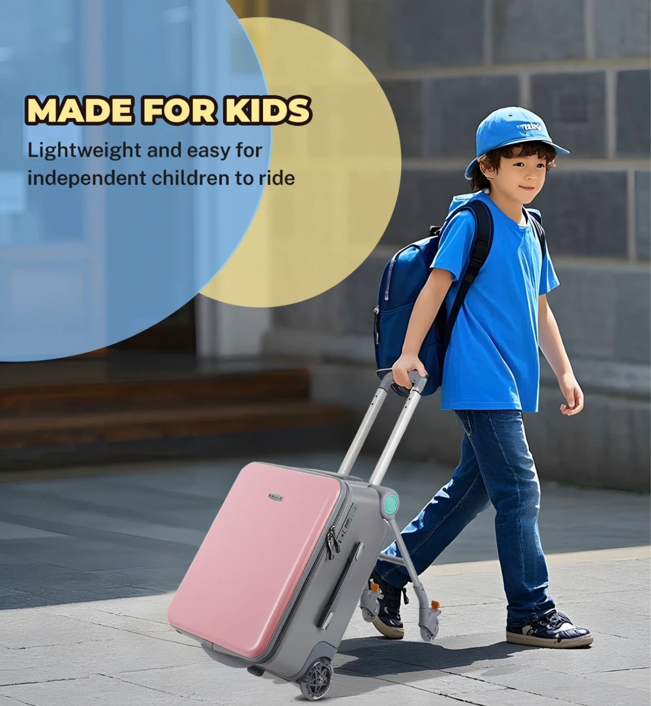 Ride-On Suitcase for Kids - Blue - photo 4