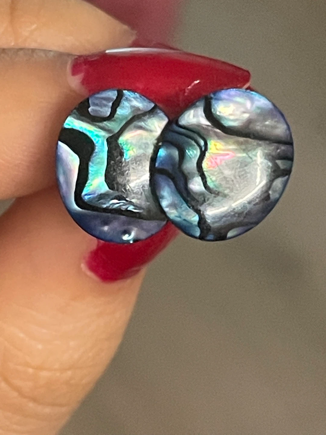 Sterling Silver Abalone Shell Earrings