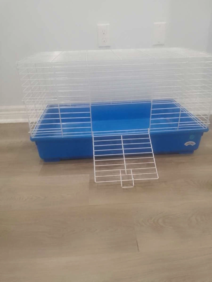 Blue and White Small Animal Cage with Ramp - photo 3