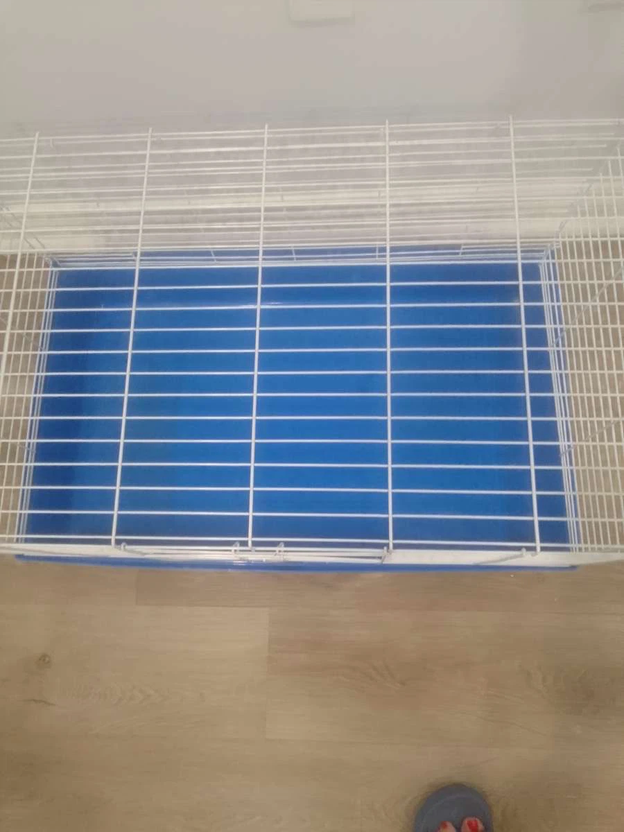 Blue and White Small Animal Cage with Ramp - photo 4