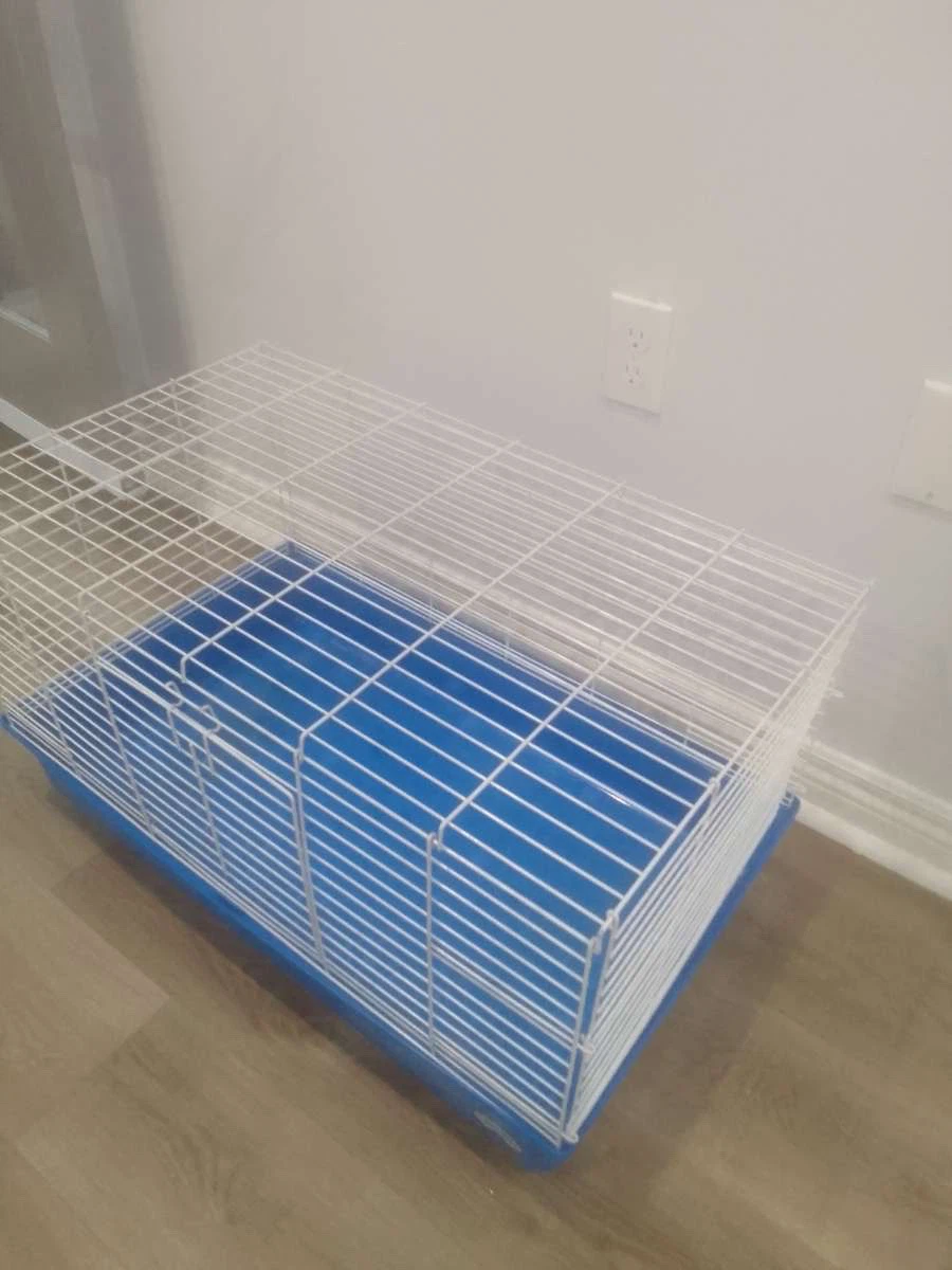 Blue and White Small Animal Cage with Ramp - photo 5