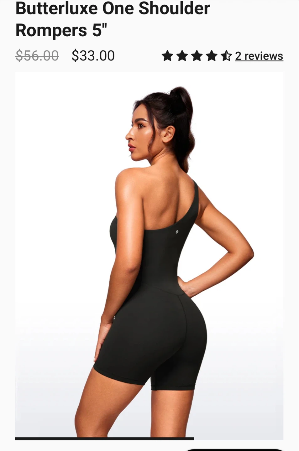 CRZ YOGA- Butterluxe One Shoulder Rompers 5" - photo 2