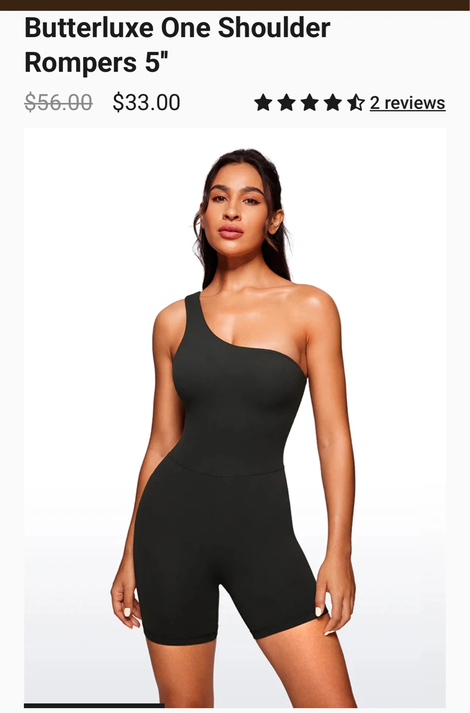 CRZ YOGA- Butterluxe One Shoulder Rompers 5"