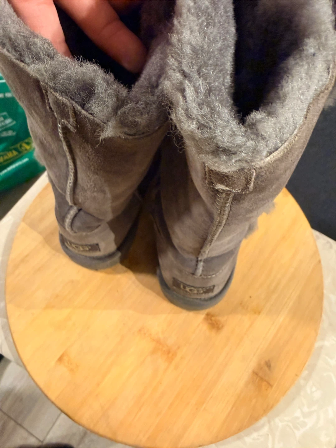 UGG Australia Grey Suede Boots with Buttons - photo 3