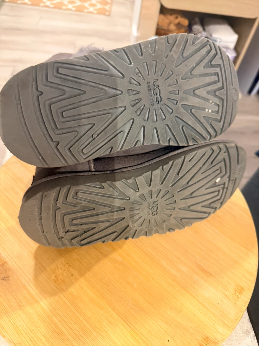 UGG Australia Grey Suede Boots with Buttons - photo 4
