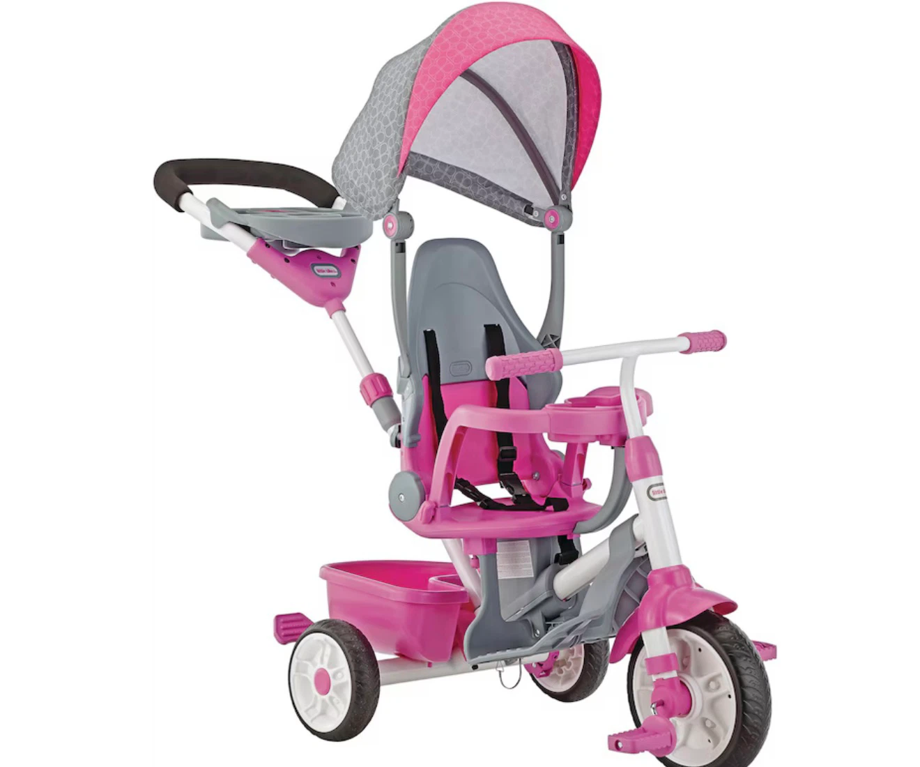 Little Tikes Pink Tricycle with Canopy and Push Handle