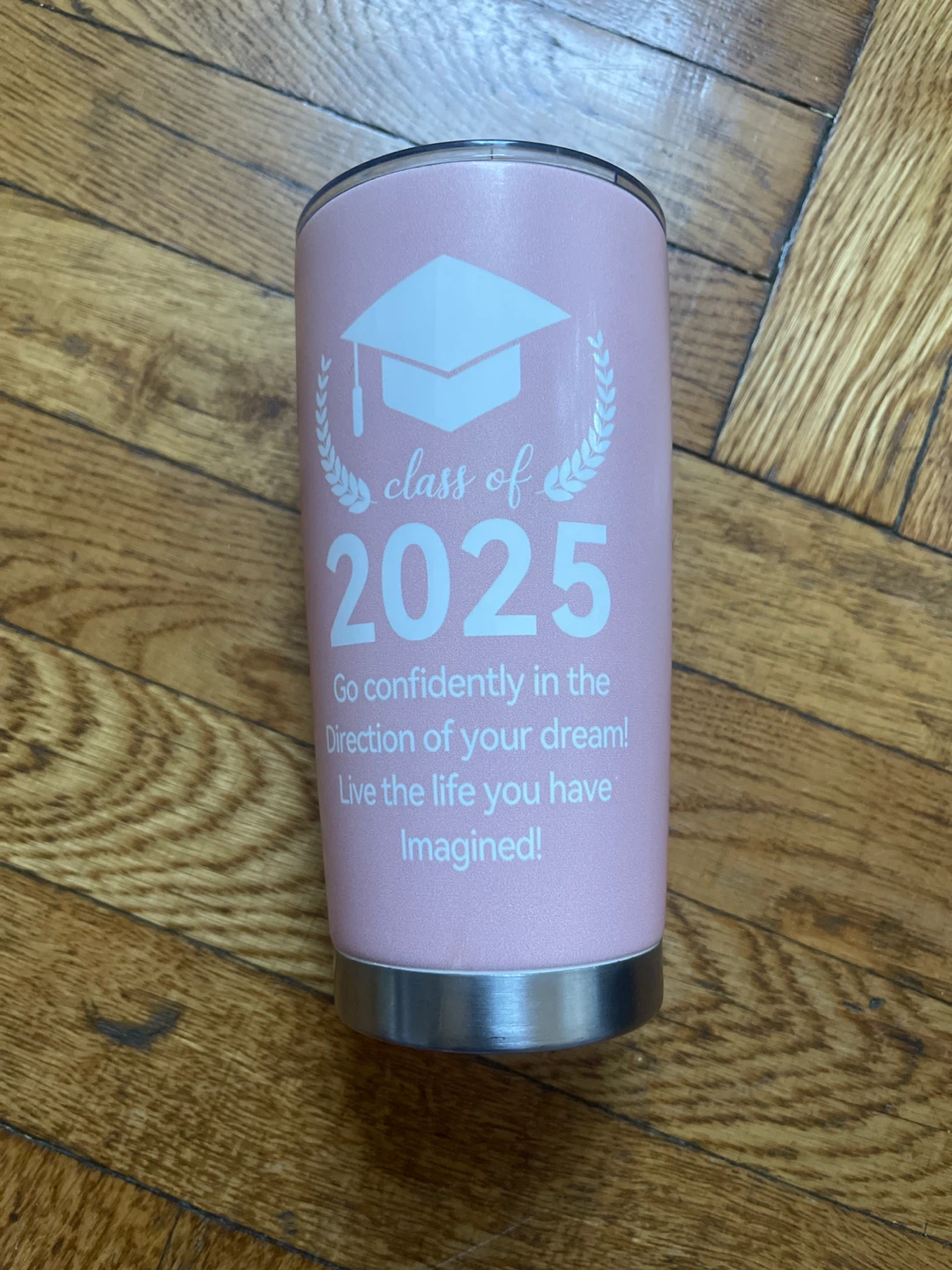 Class of 2025 Graduation Stainless Steel Tumbler - Pink