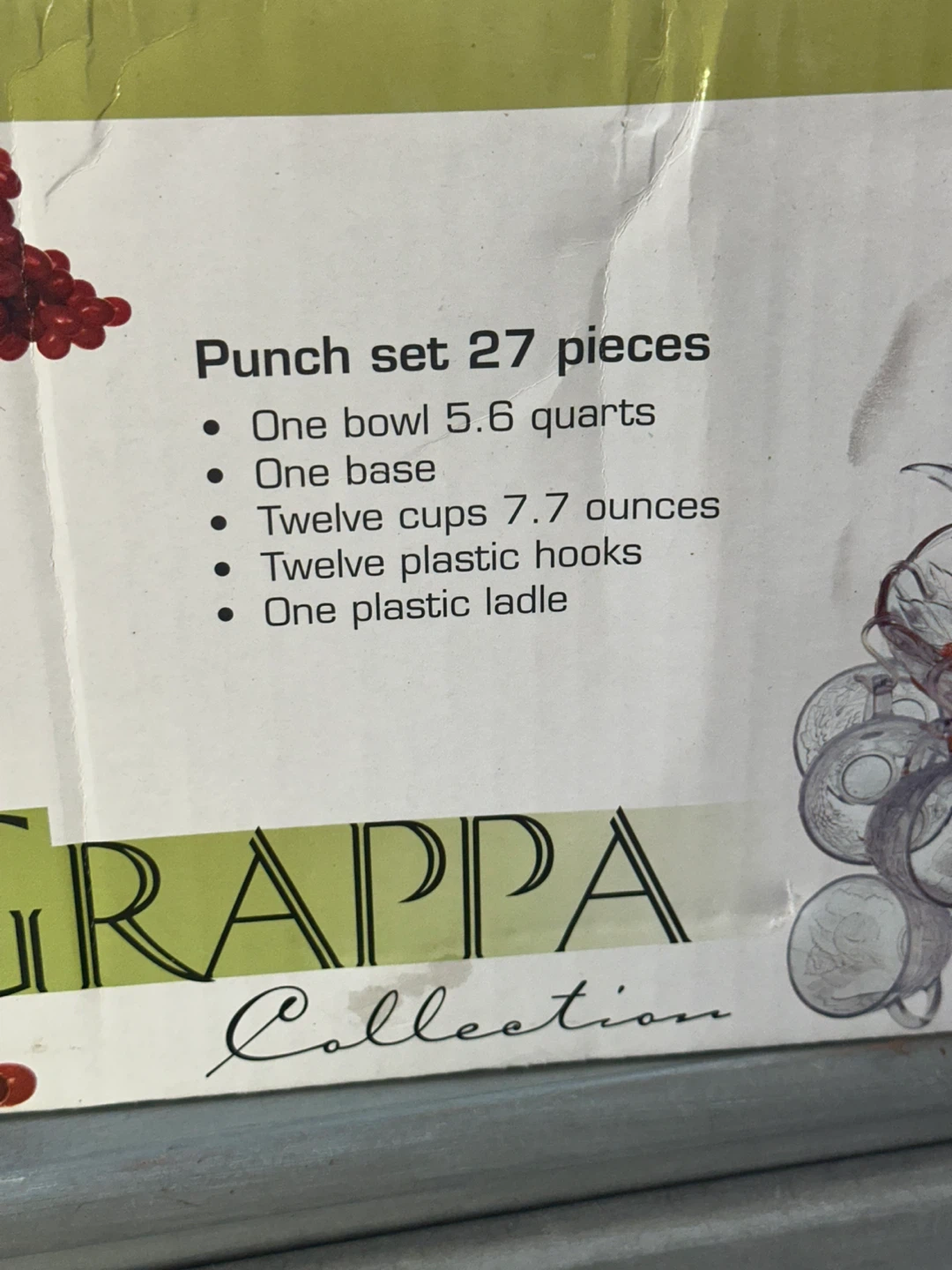 Grappa Collection 27-Piece Glass Punch Set with Ladle - photo 3