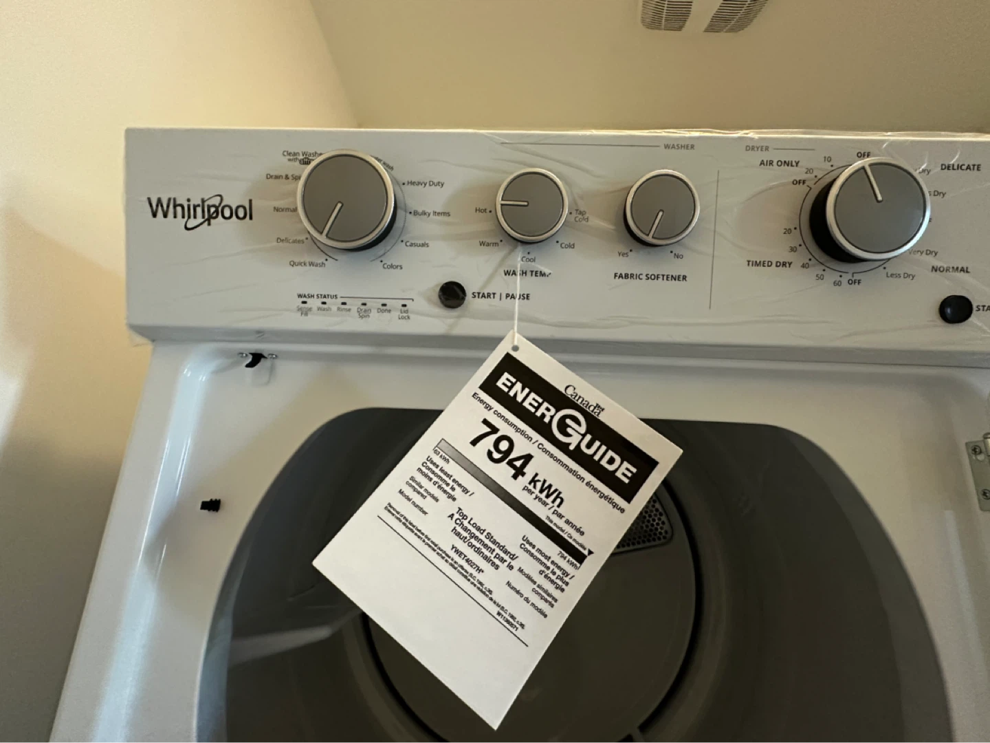 Whirlpool stack washer and dryer combo - photo 3