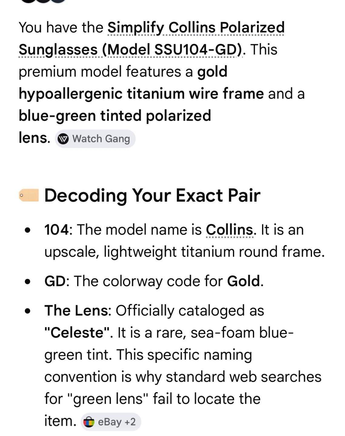 BRAND NEW RARE Simplify Collins Polarized Sunglasses - photo 4