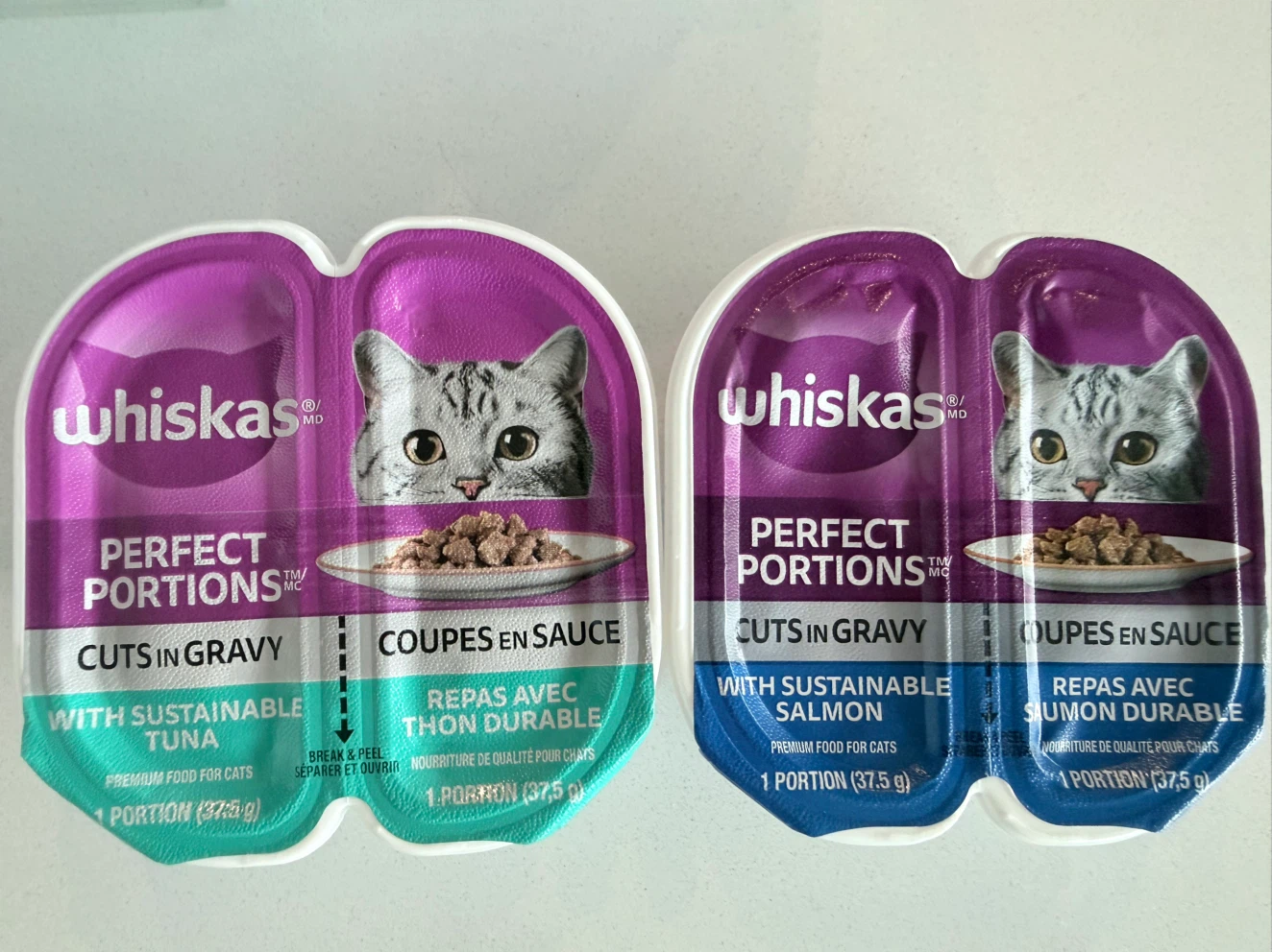 32 serves Whiskas Perfect Portions Cat Food - Tuna & Salmon