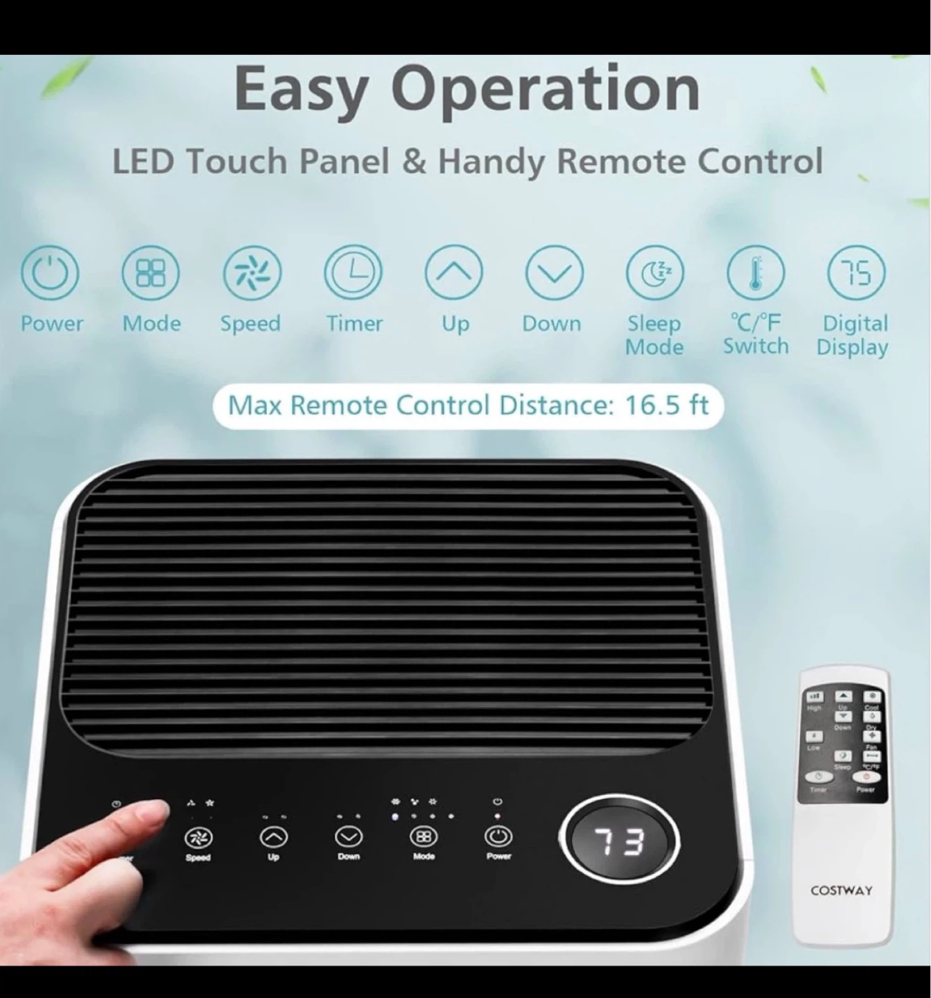 Costway Portable Air Conditioner with Window Kit & Remote - photo 5
