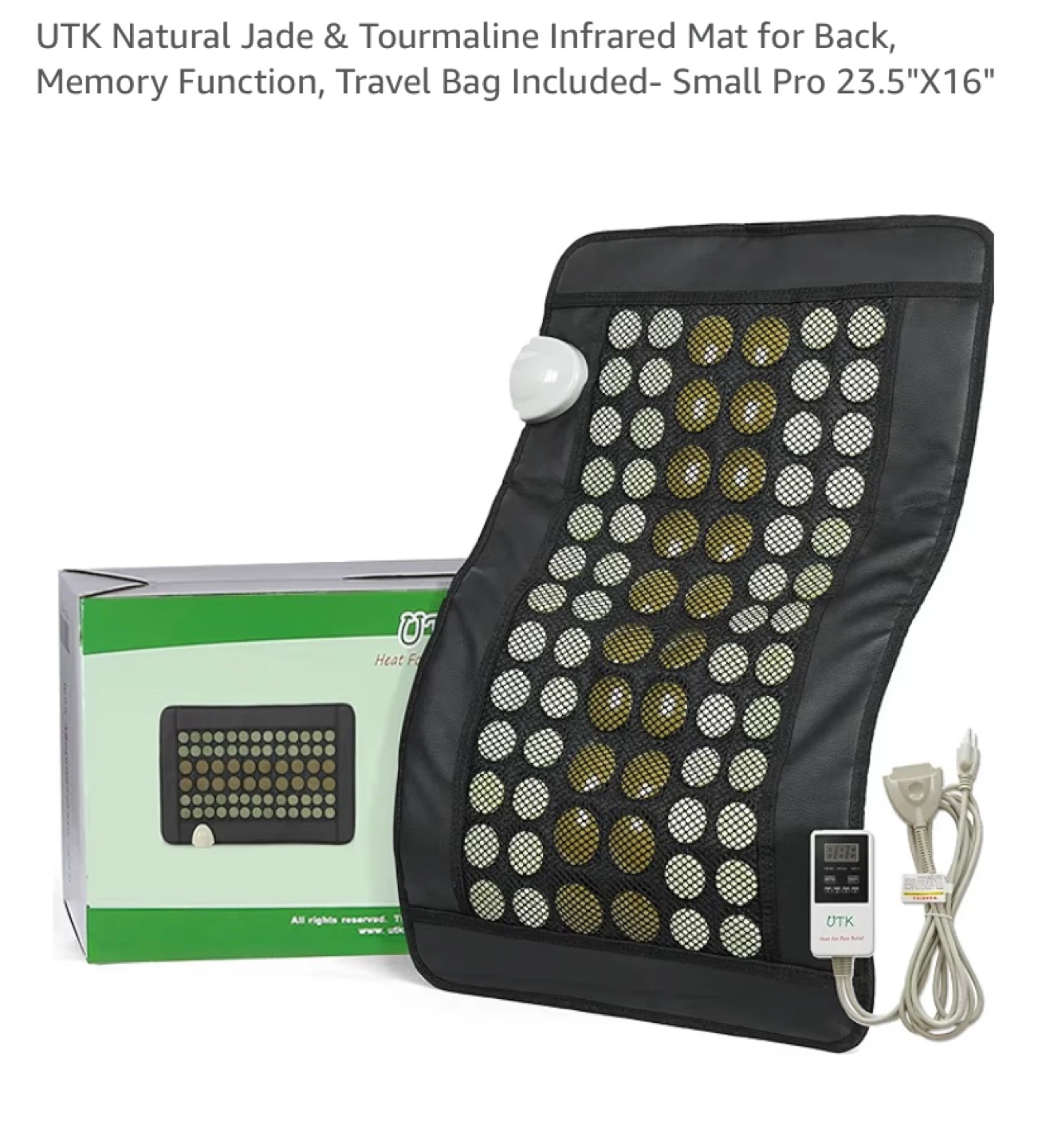 New UTK Natural Jade & Tourmaline Infrared Heating Pad Mat