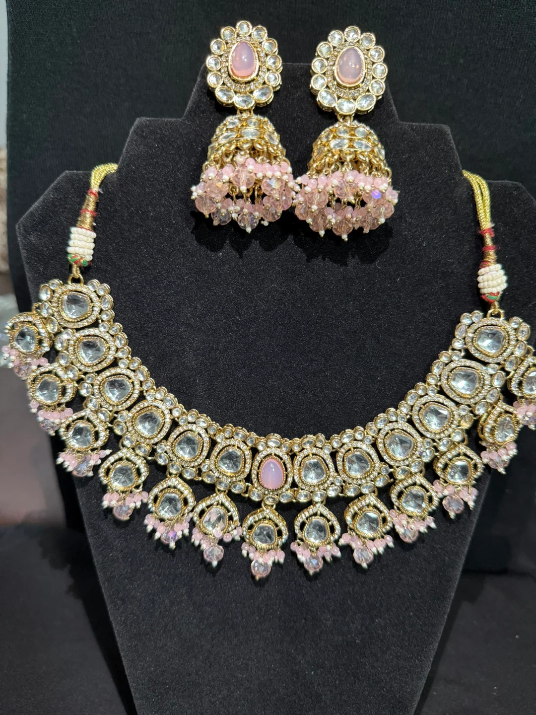 Indian Jewellery Set Necklace Earrings Tikka - photo 3
