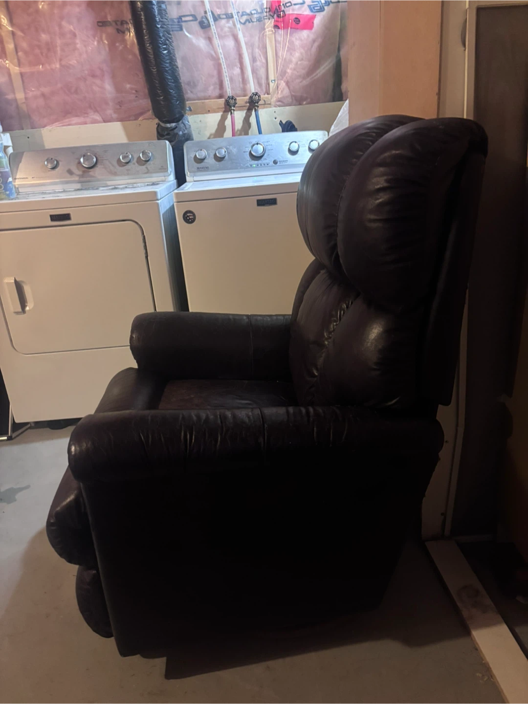 Brown Leather Recliner Chair - photo 3