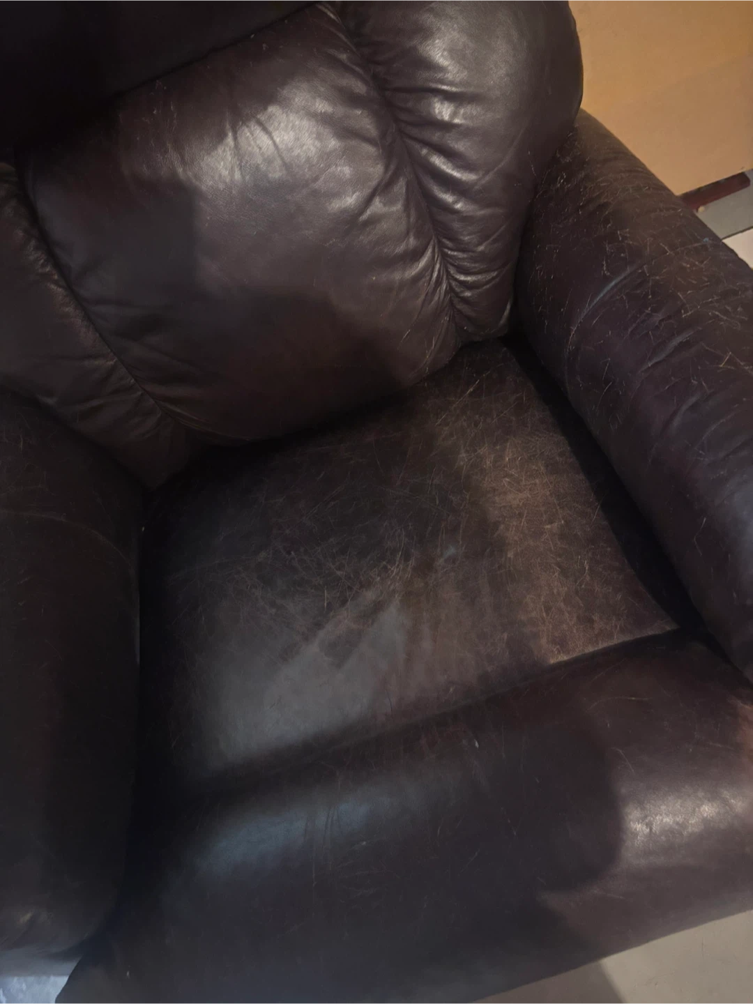 Brown Leather Recliner Chair - photo 2