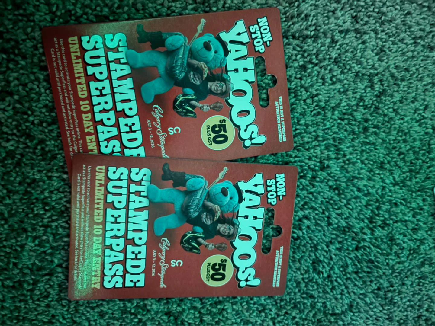 stampede entry card