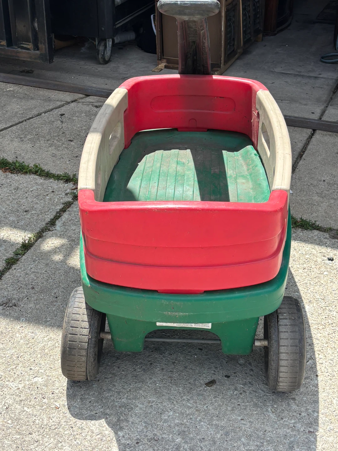 Little Tikes red, green and tan wagon - photo 4