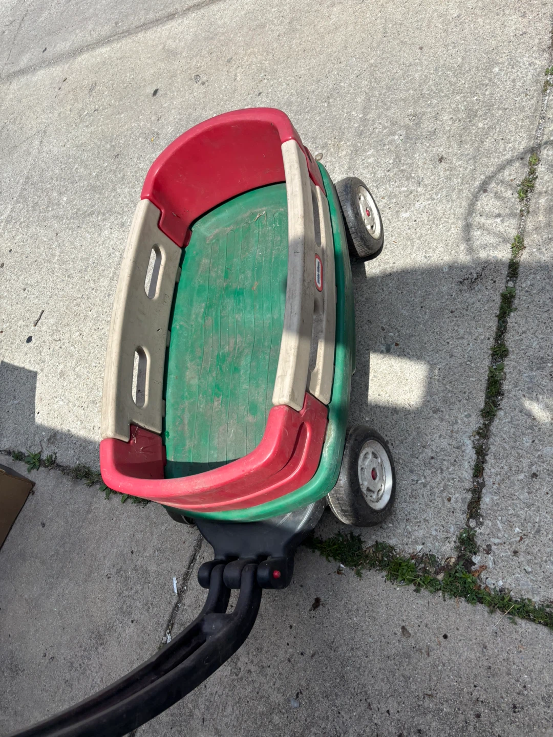 Little Tikes red, green and tan wagon