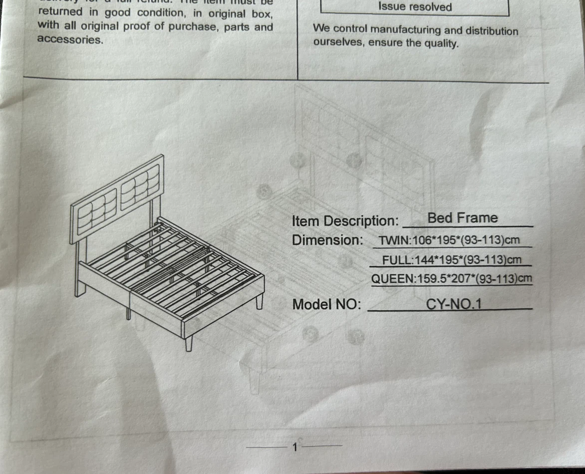 Bed Frame, Queen size - photo 3