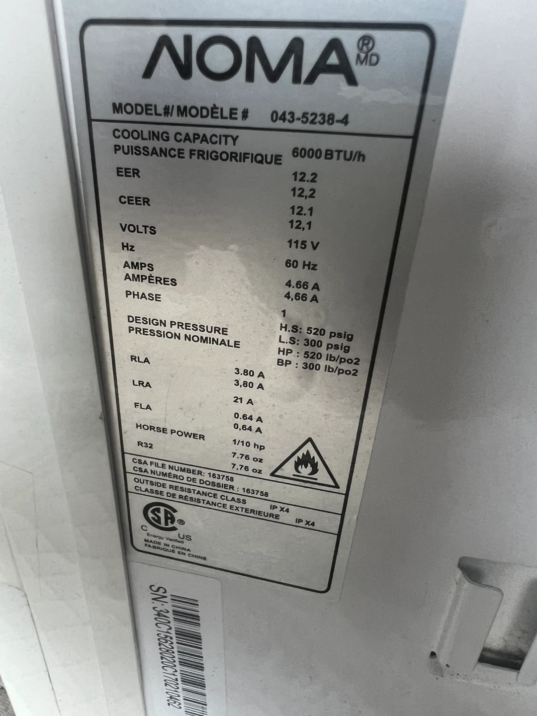 NOMA 6000 BTU Window Air Conditioner - photo 2