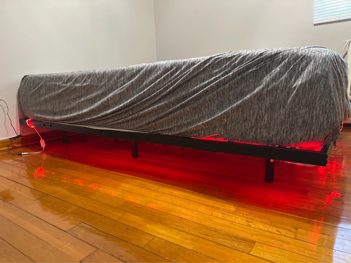 Lucid 12 Inch Mattress full size & Metal Bed Frame with LED - photo 2