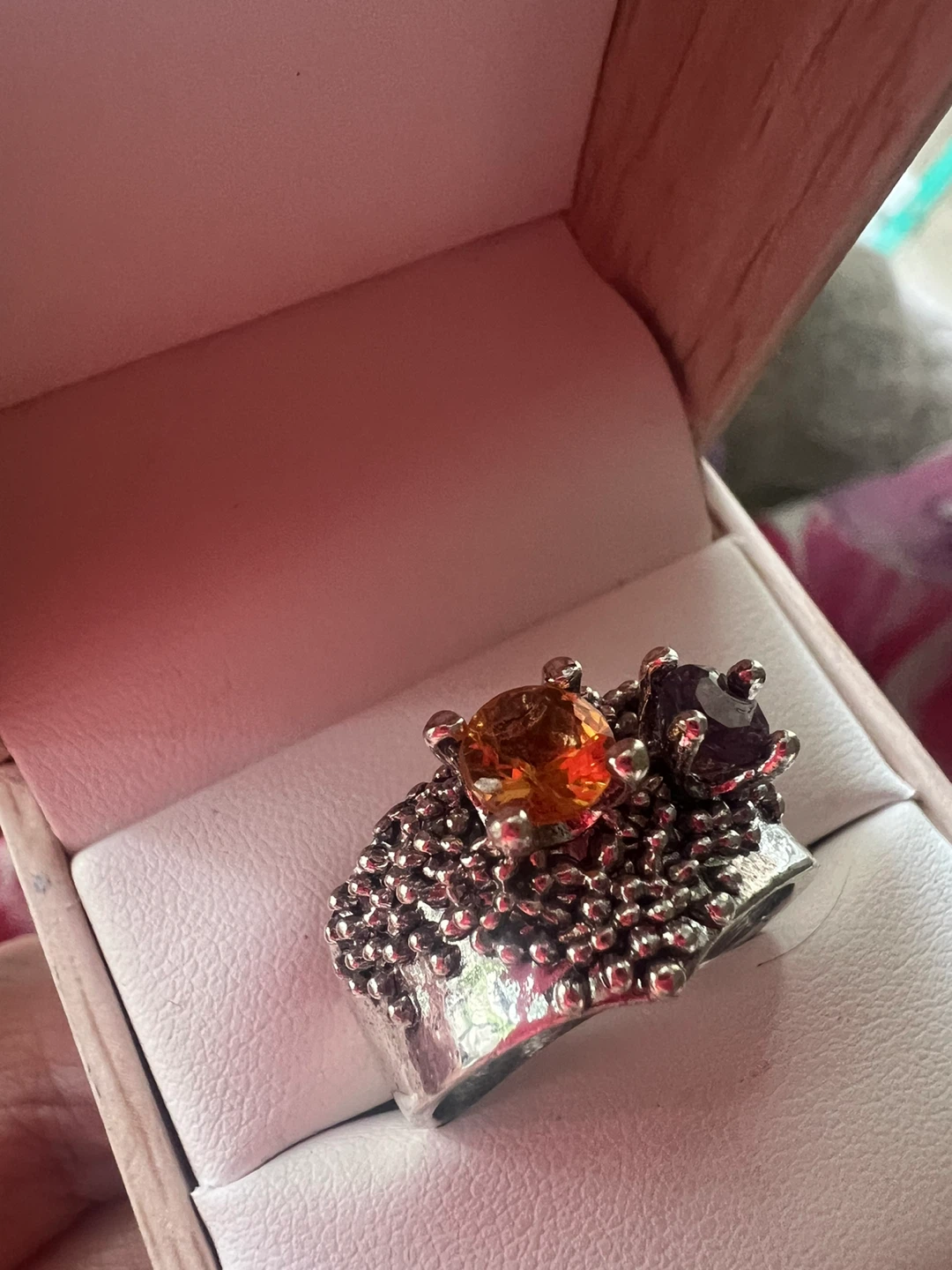 925 Silver Ring with Citrine and Amethyst - photo 4