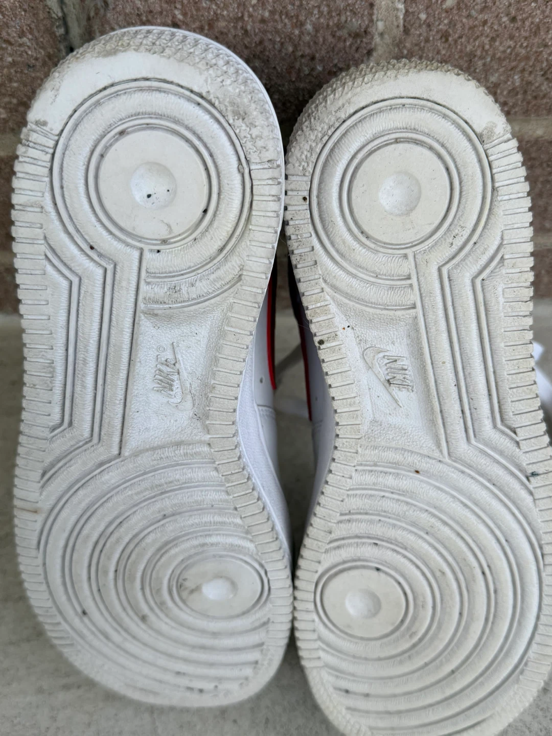 Nike Air Force 1 Sneakers - White/Red - Size 6 - photo 3