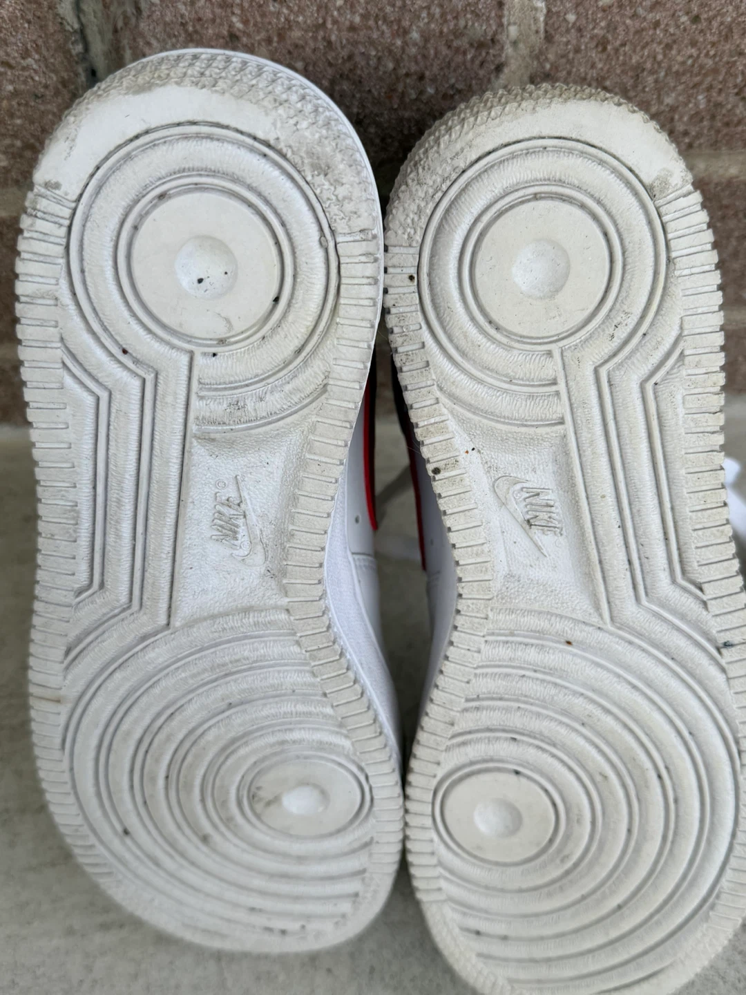 Nike Air Force 1 Sneakers - White/Red - Size 6 - photo 4