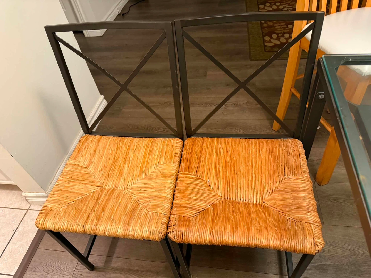 Modern Glass & Metal Dining Set - photo 2