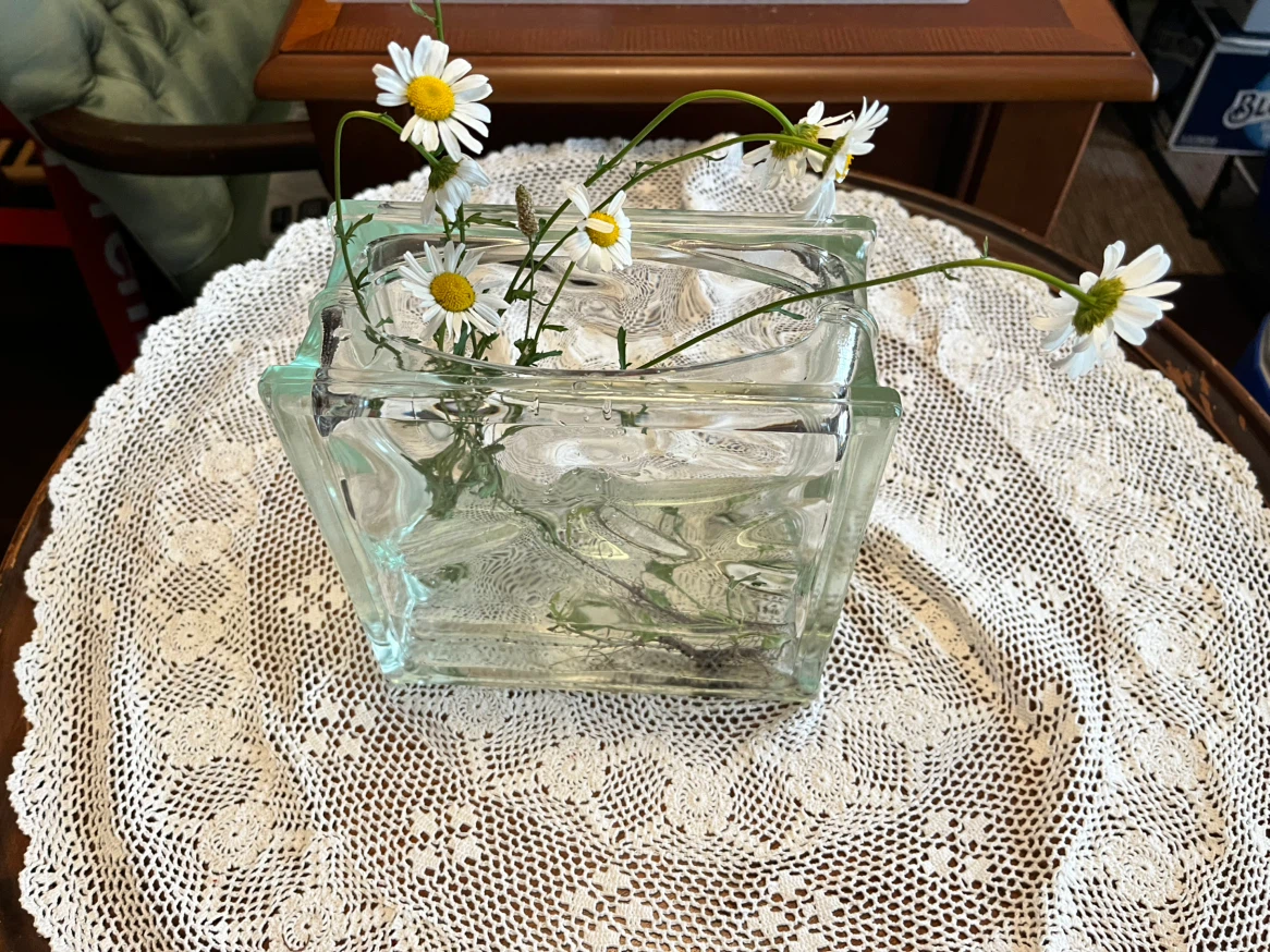 Glass Block Vase