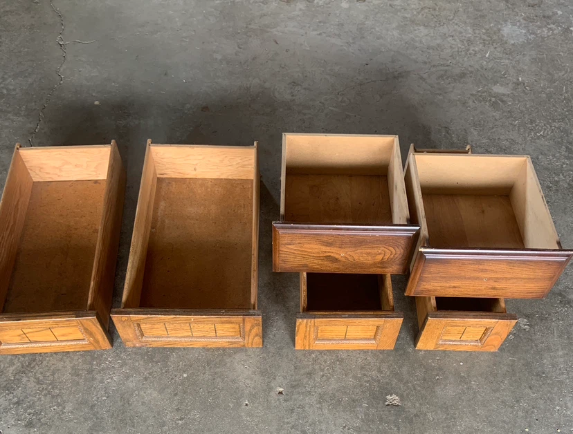 Wooden Drawer Set  (various sizes)