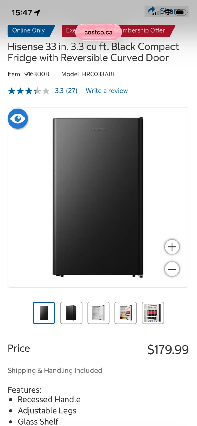Hisense Black Mini-Fridge - photo 4