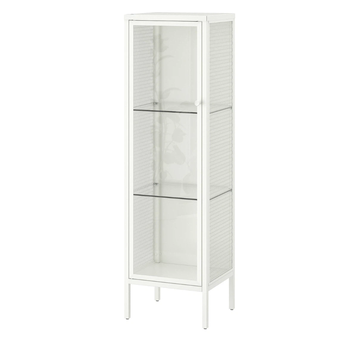 White Glass Door Display Cabinet