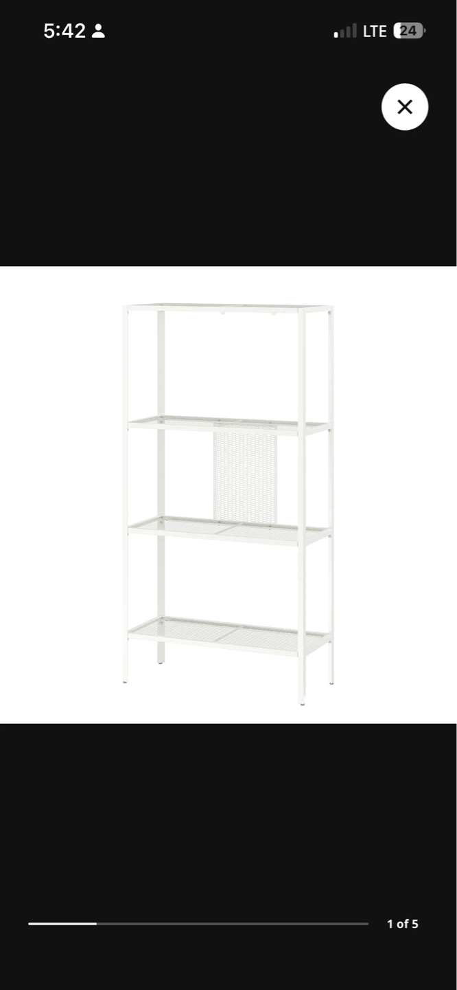 White IKEA Shelving Unit