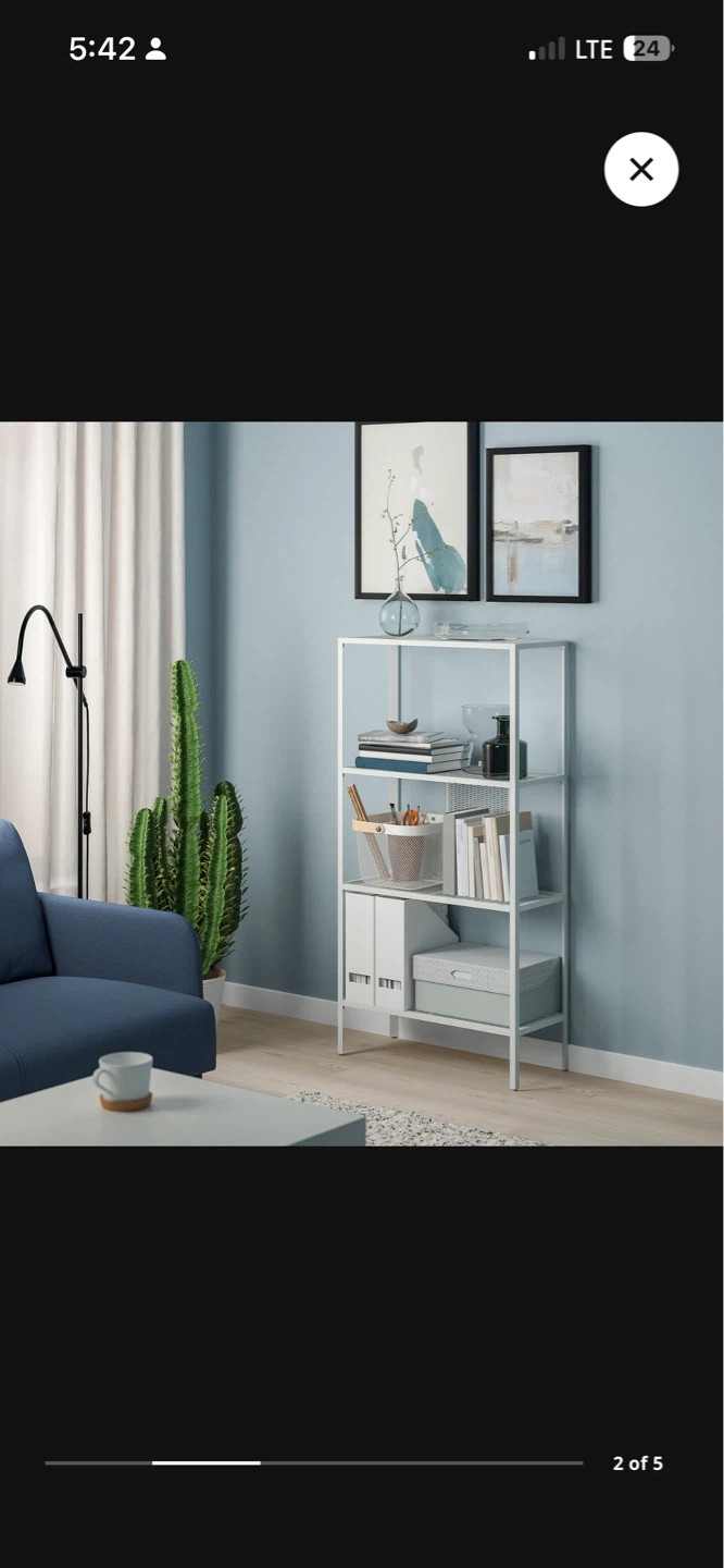 White IKEA Shelving Unit - photo 2