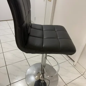 Black adjustable bar stool