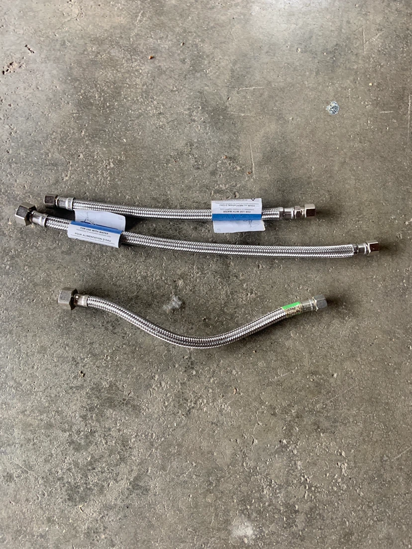 Lot of 3 Flexible Water Hoses.new washer hose included
