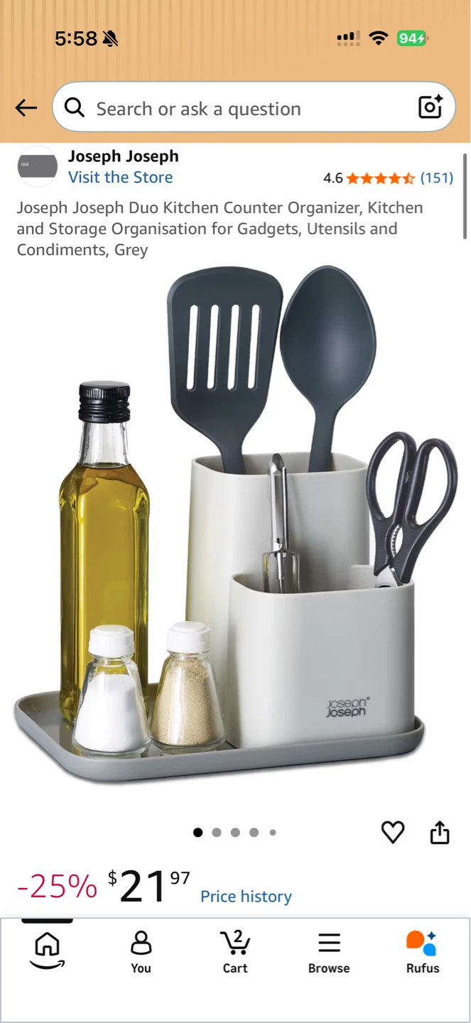Joseph Joseph Duo Kitchen Counter Organizer - photo 4