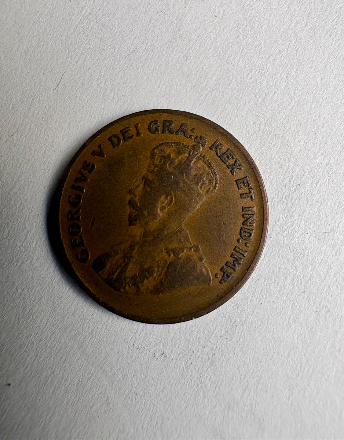 1929 Canadian One Cent Coin - photo 2