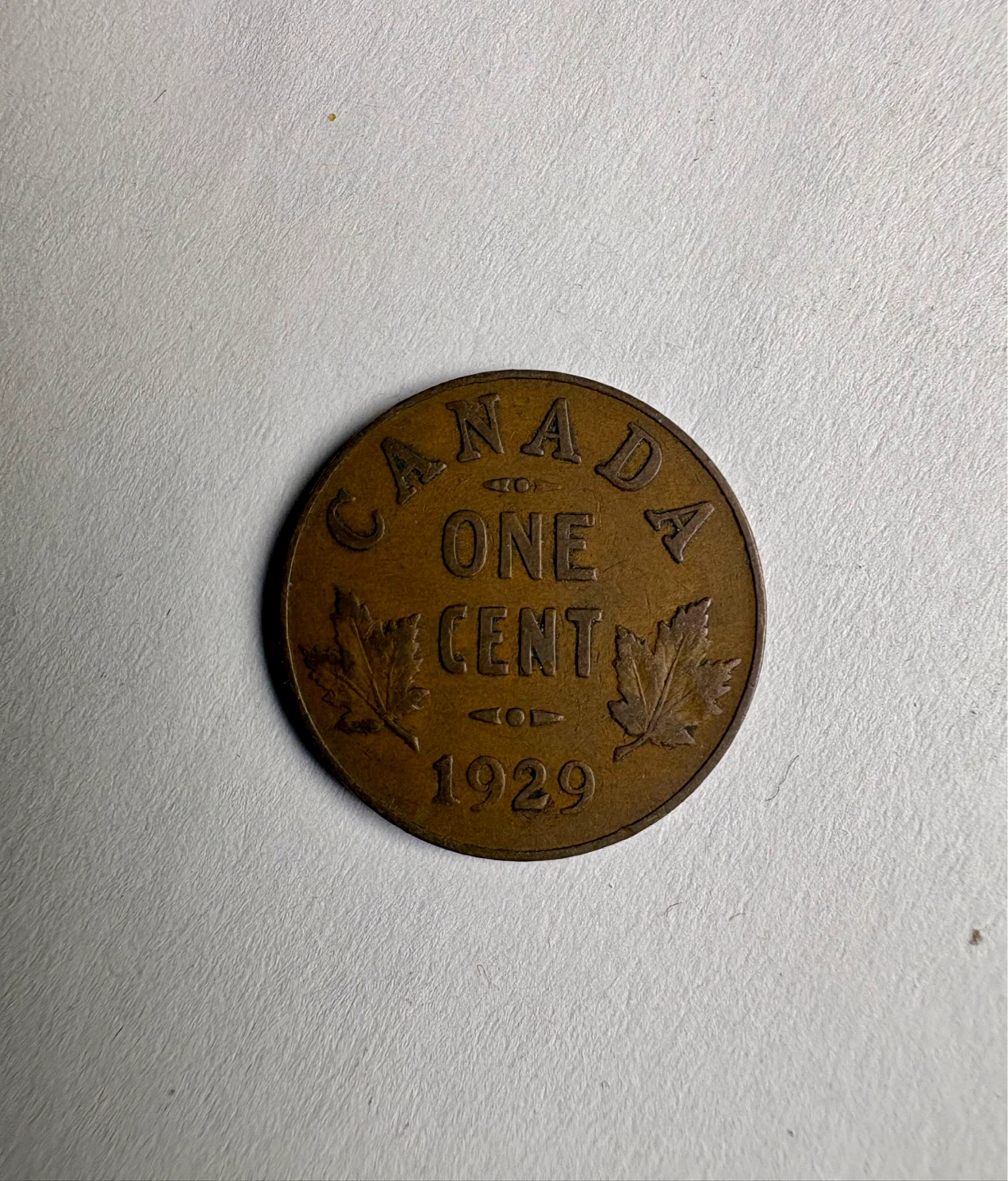 1929 Canadian One Cent Coin