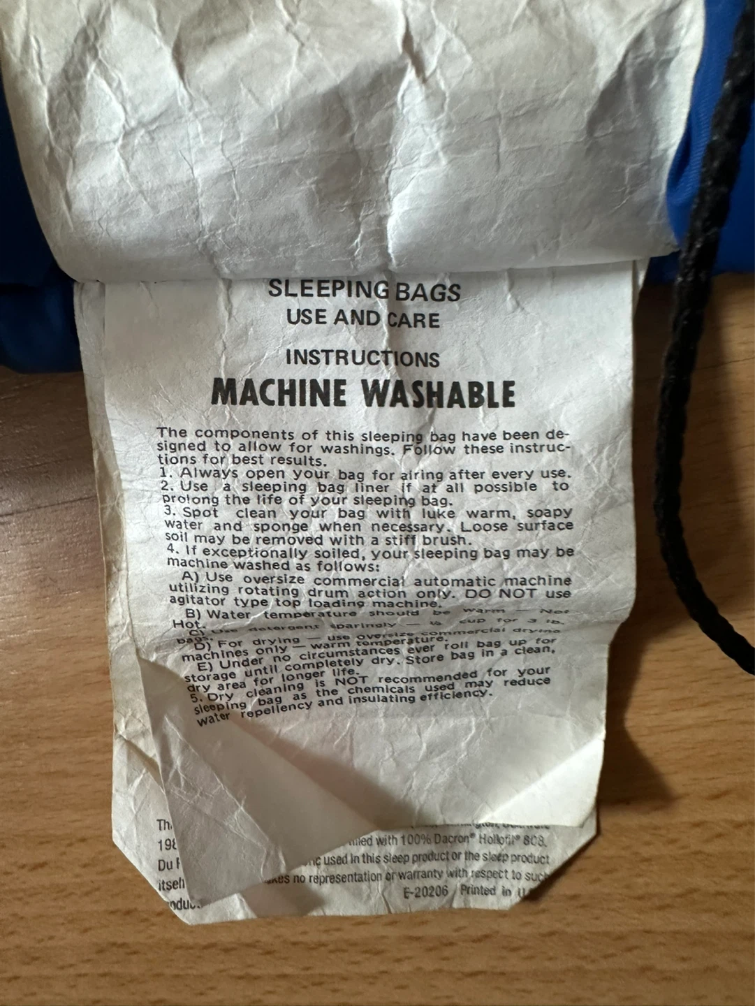 Blue Hollofil 808 Sleeping Bag - photo 4