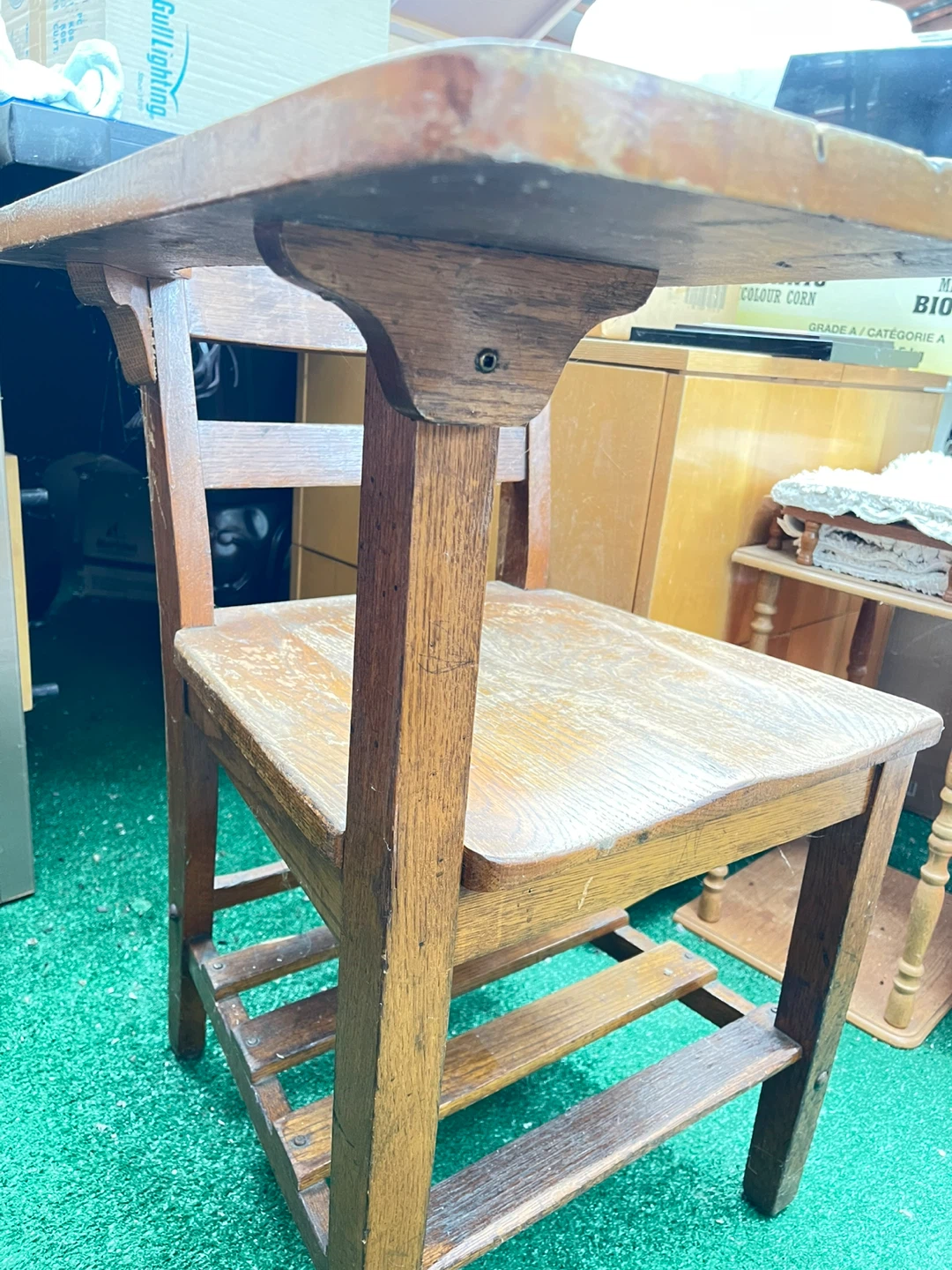 Vintage Wooden School Desk Chair – Retro Charm/Decor - photo 2