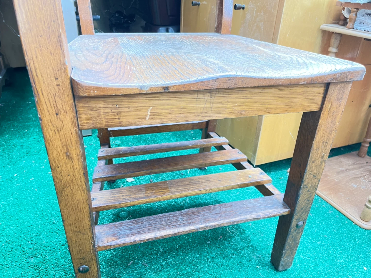 Vintage Wooden School Desk Chair – Retro Charm/Decor - photo 4