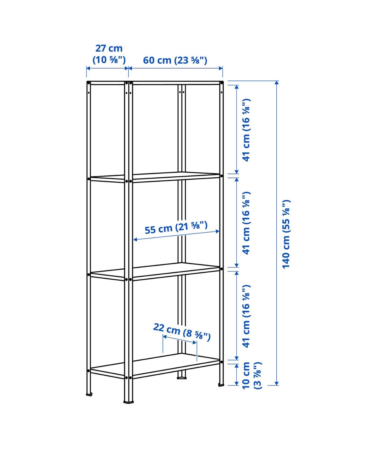 Grey Metal 4-Shelf Shelving Unit - photo 2