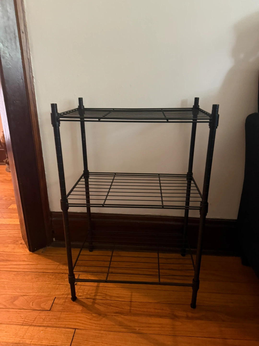 Black 3-Tier Wire Shelving Unit