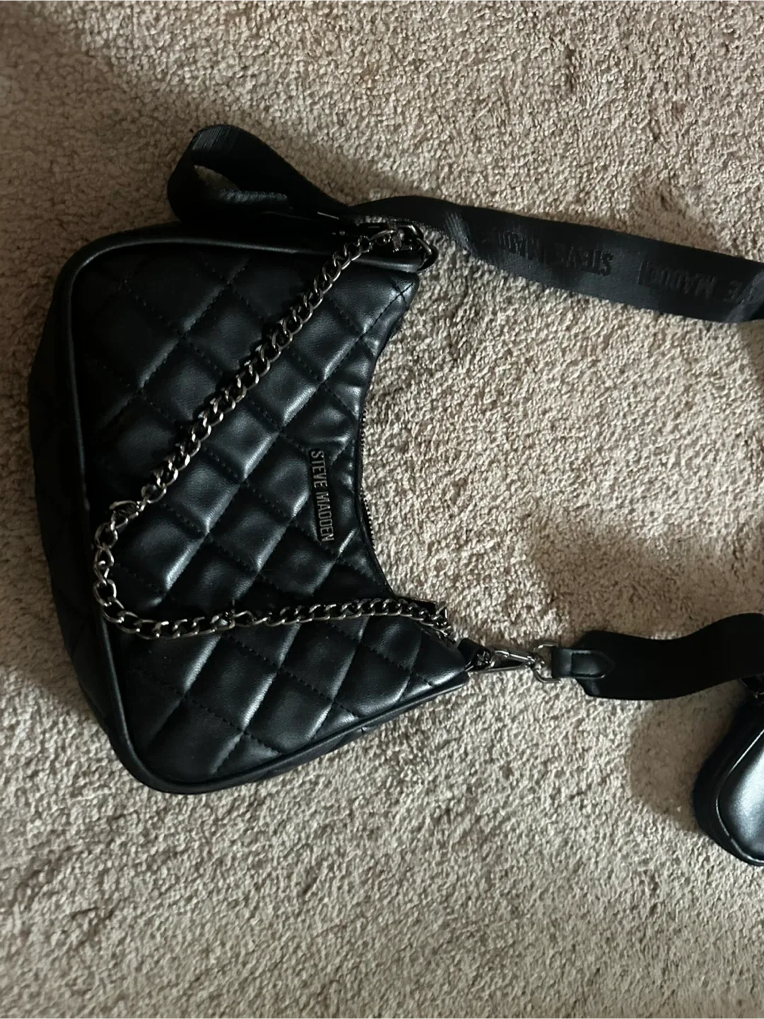 Steve Madden Quilted Shoulder Bag with Coin Pouch - photo 3