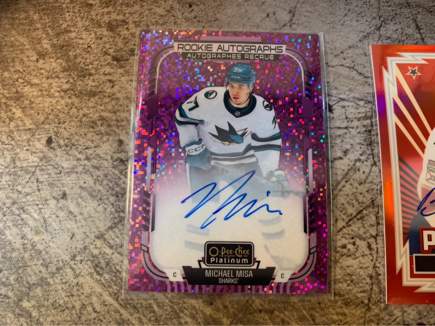2025-26 UD OPC Platinum Michael Misa Rookie Autograph Card 24/65