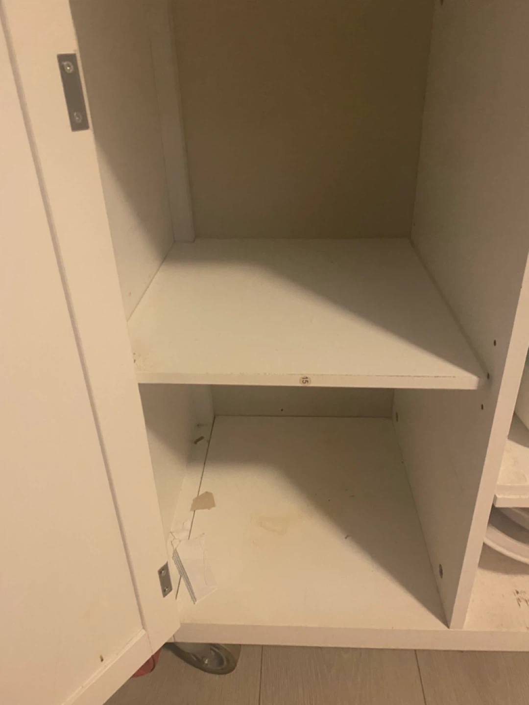 White Kitchen Cart with Storage - photo 2