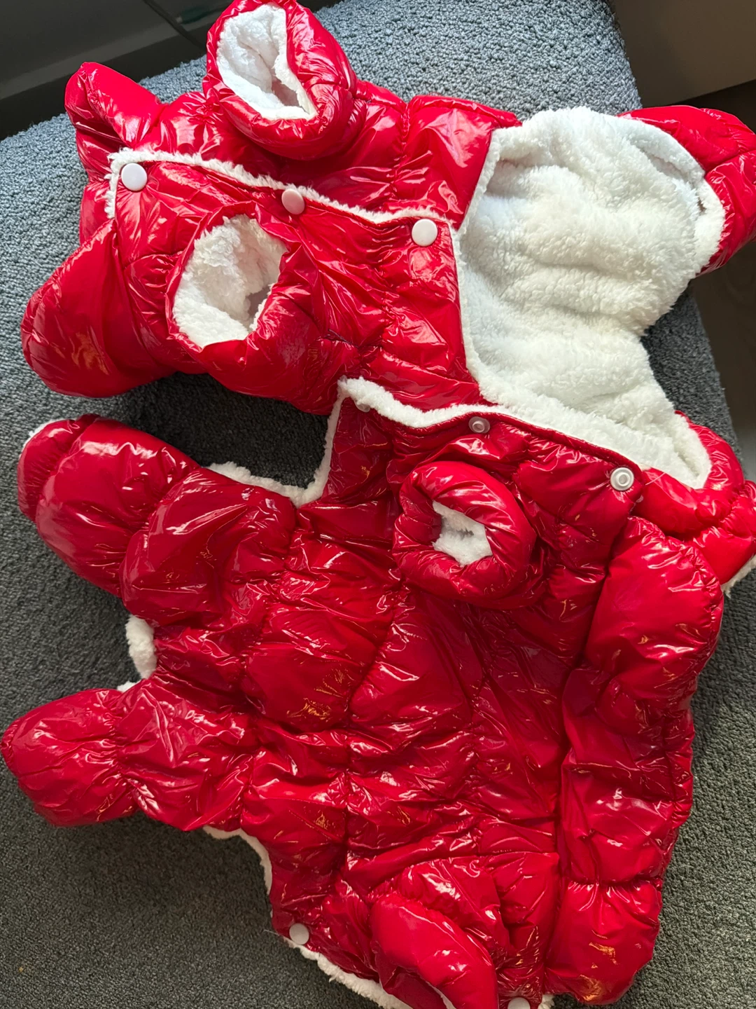 Red Puffer Dog Coat